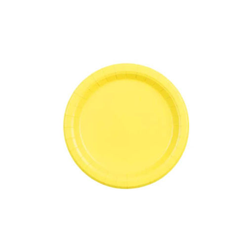 Picture of PAPER PLATES YELLOW 18CM - 6 PACK